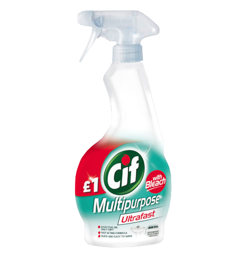T0363 Cif Ultrafast Bleach Spray - 450ml - Price Marked (6 Pack)