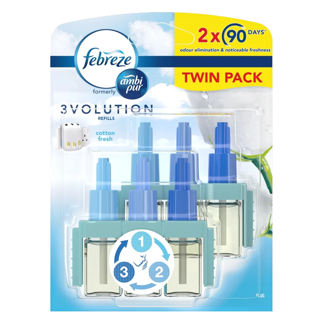 T0367 Febreze (Ambi Pur) 3Vol Refill Twin Cotton (5 Pack)