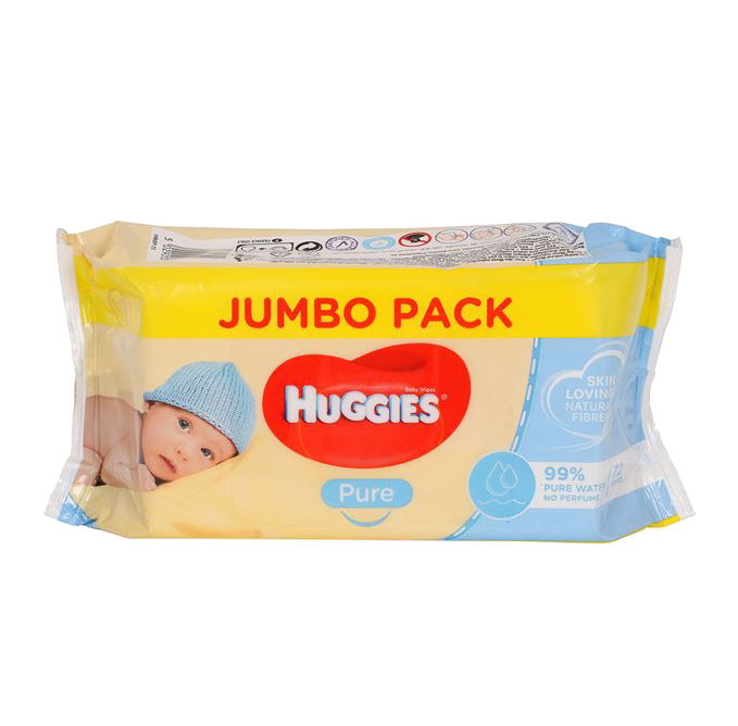 T0495 Huggies Pure Wipes - Pack of 72 (10 Pack)