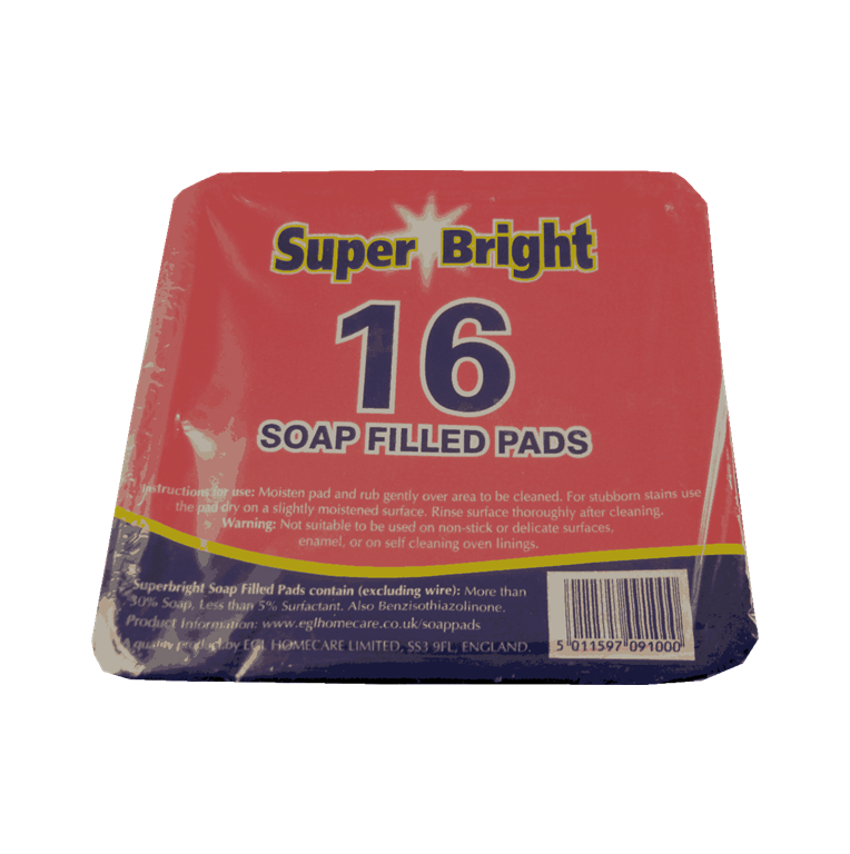 T0629 Superbright Soap FilLED Pad - Pack of 16 (6 Pack)
