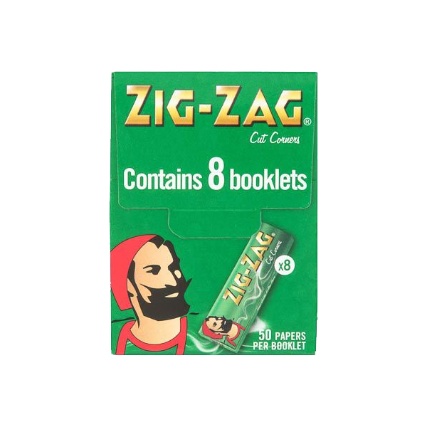 T0637 Zig Zag Green Papers - 8 Pack (10 Pack)