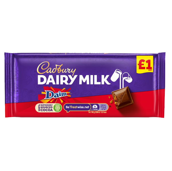 T0669 Cadburys Daim Block - 120g - Price Marked (18 Pack)