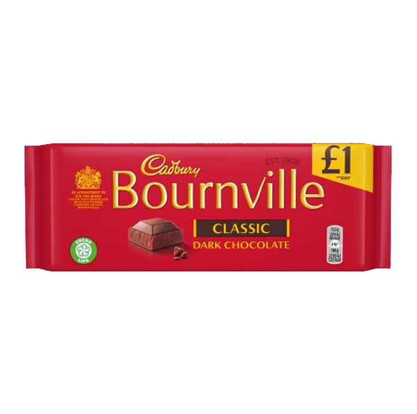 T0673 Cadburys Bournville Block - 100g - Price Marked (18 Pack)