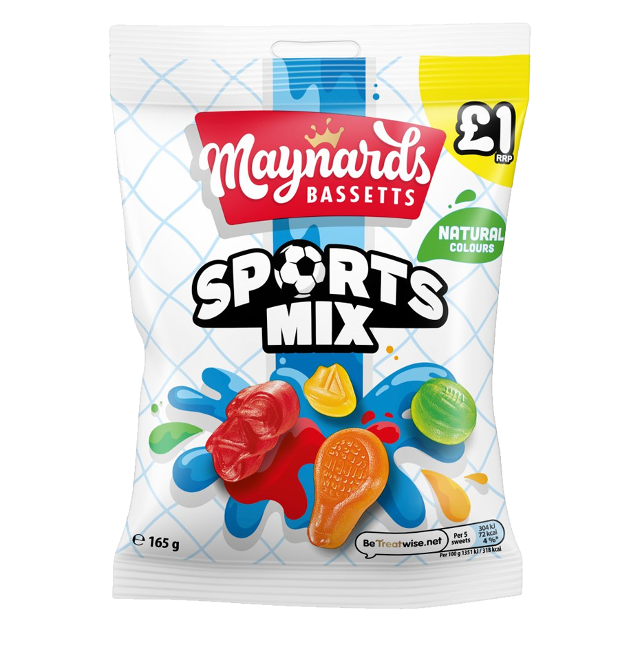 T0678 Bassetts Sports Mix Bag - 165g - Price Marked (12 Pack)