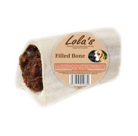 T0988 Lola's FilLED Dog Bone - Shrink Wrapped (20 Pack)