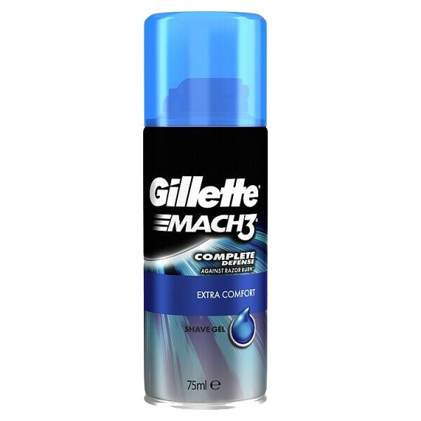 T1007 Gillette Mach 3 Shaving Gel - Extra Comfort - 75ml (6 Pack)