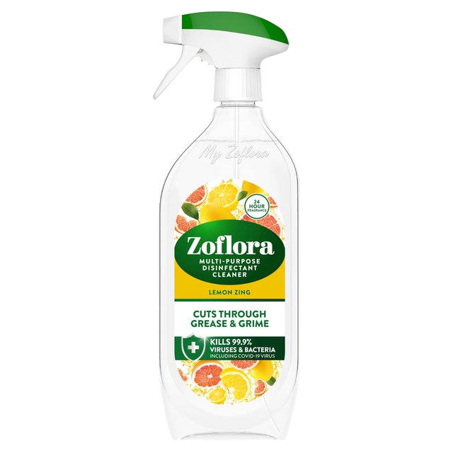 T1229 Zoflora Lemon Zing Trigger Disinfectant - 800ml (6 Pack)